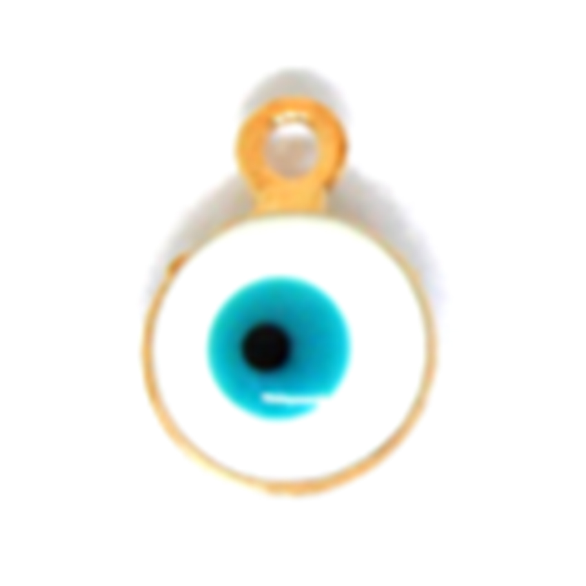 2 CHARMS OEIL ROND EMAILLE